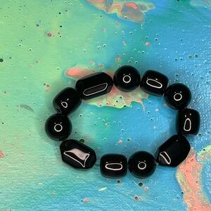 Black Elastic Fashion Bracelet